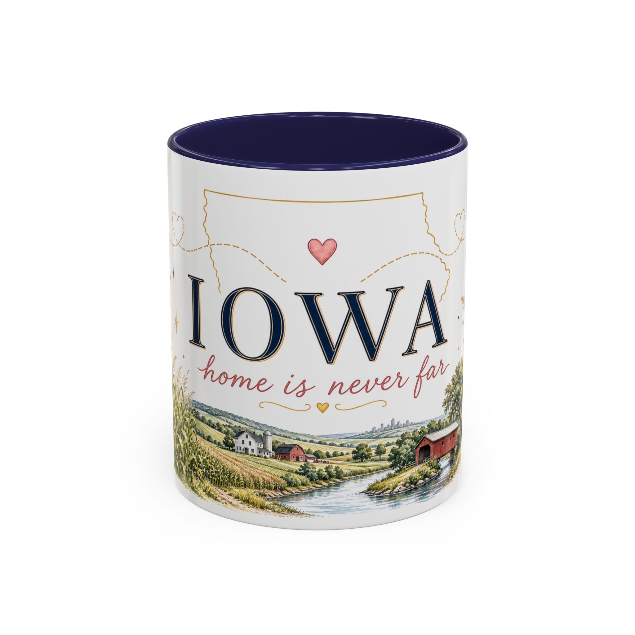 Iowa State Mug | Home is Never Far Accent Mug (11oz or 15oz)