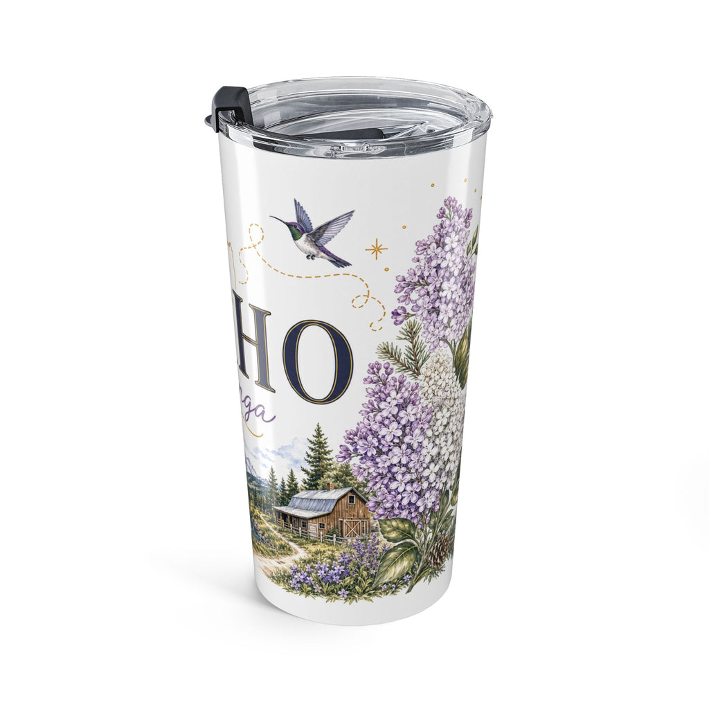 Idaho State Flower 20oz Tumbler | Syringa Botanical State Flower Gift | Insulated Stainless Steel Travel Cup