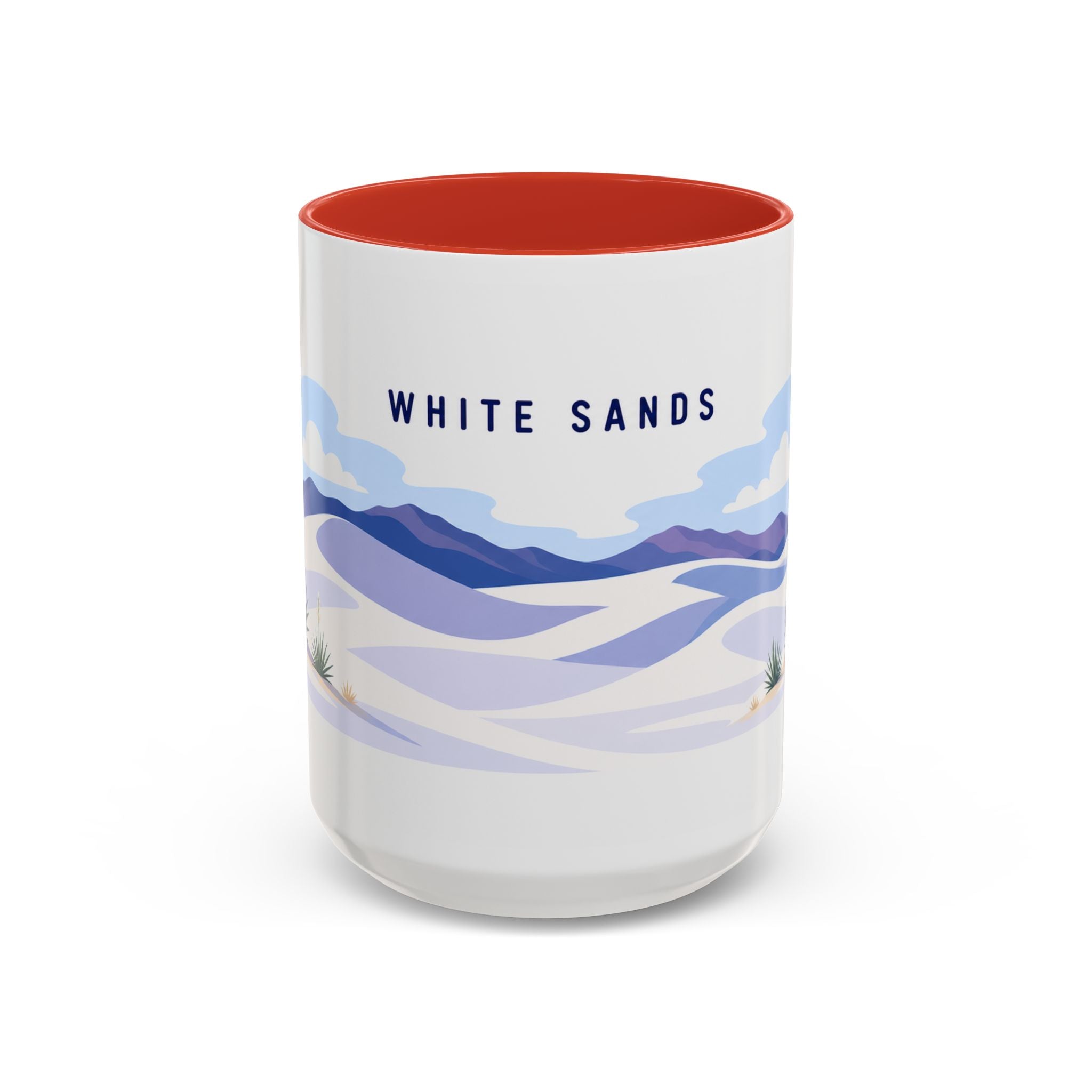 White Sands National Park Coffee Mug | Solid Color Block Park Souvenir | 11oz 15oz Accent Mug