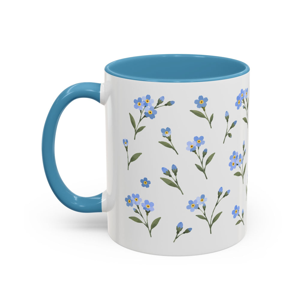 Alaska Forget-me-not Mug, State Flower Floral Coffee Cup, 11oz Botanical Gift