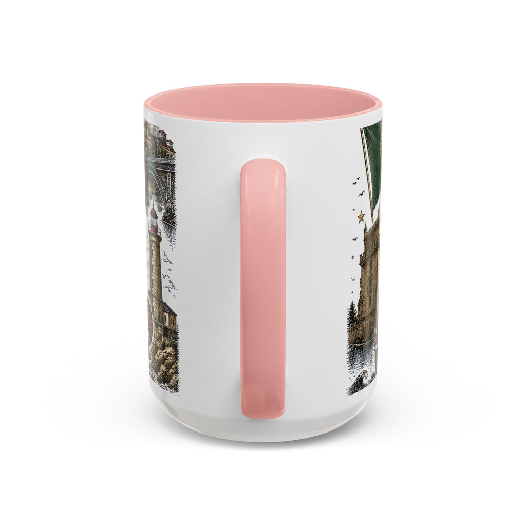 Portugal Soccer Coffee Mug | World Cup Fan Gift | Accent Color Ceramic 11oz 15oz Match Day Cup