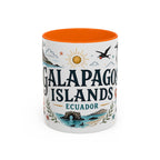 Galapagos Islands Coffee Mug | Travel Destination Souvenir Gift | Accent Color Ceramic 11oz 15oz