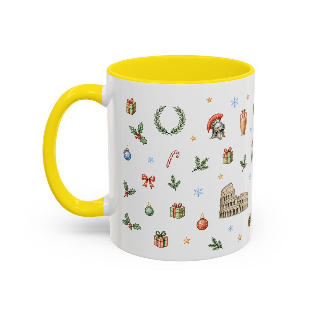 Rome Christmas Mug | Watercolor City Souvenir | Ceramic Coffee Cup