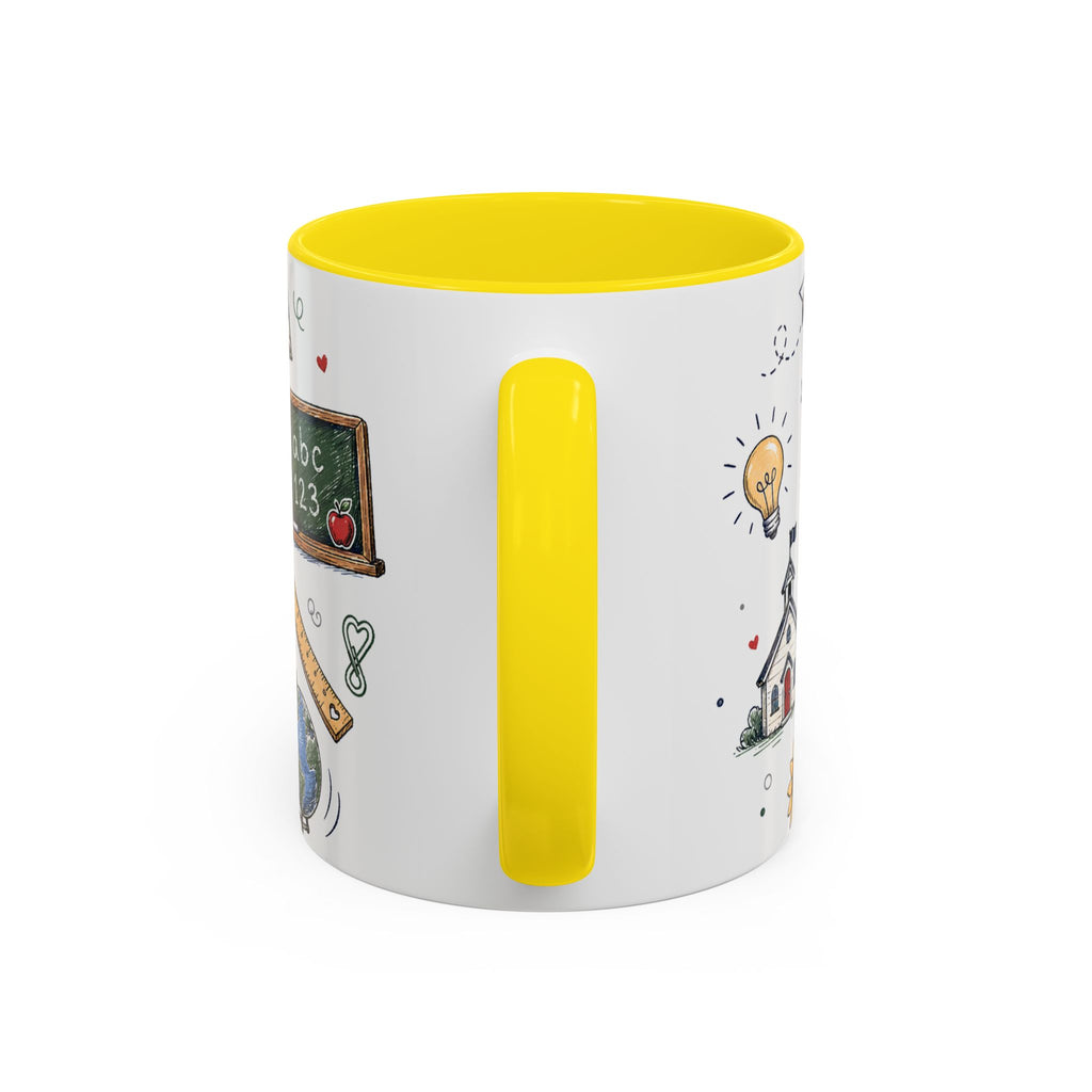 Best Teacher Ever Coffee Mug | Teacher Appreciation Gift | Accent Color Ceramic 11oz 15oz