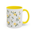 South Carolina Yellow Jessamine Mug, State Flower Floral Coffee Cup, 11oz Botanical Gift