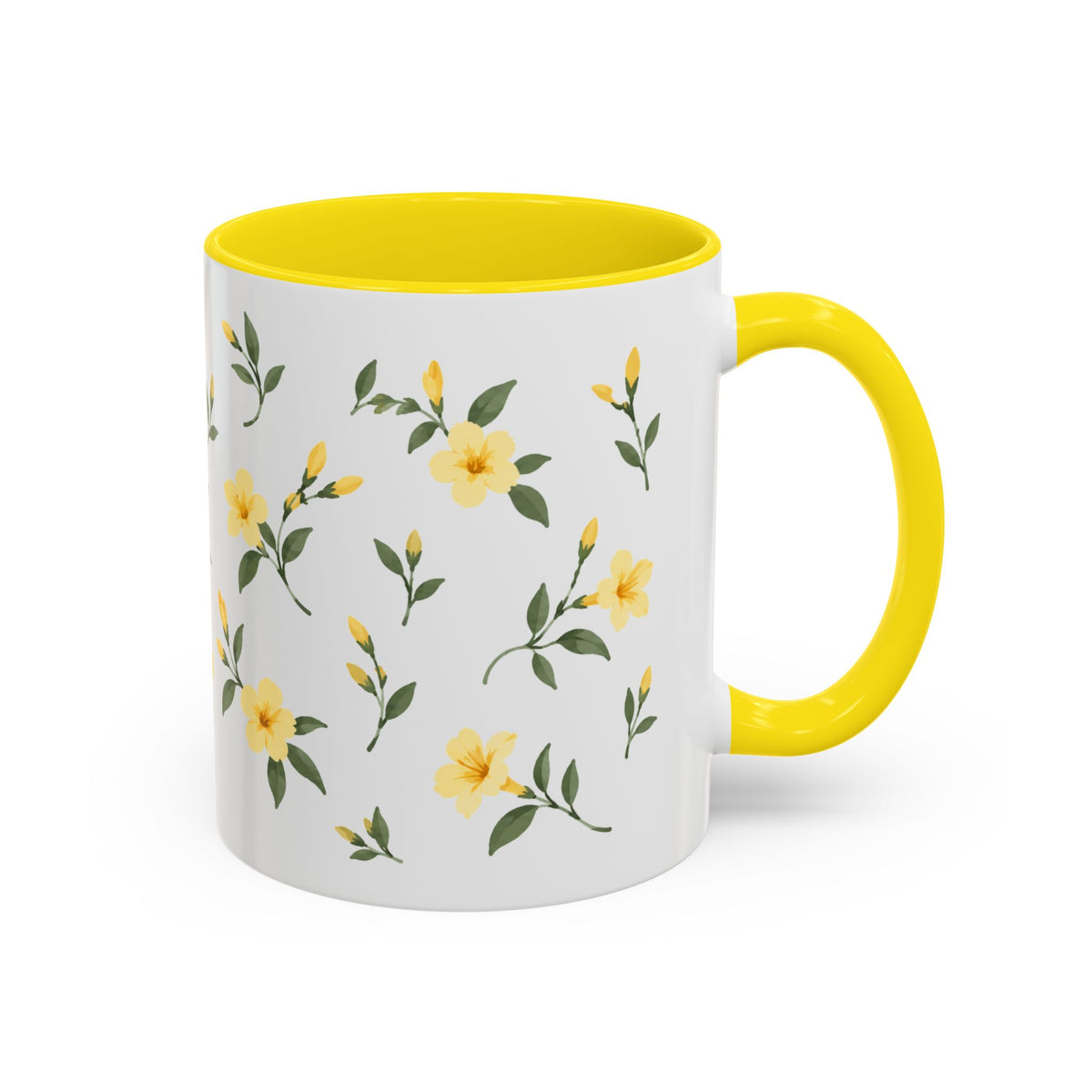 South Carolina Yellow Jessamine Mug, State Flower Floral Coffee Cup, 11oz Botanical Gift