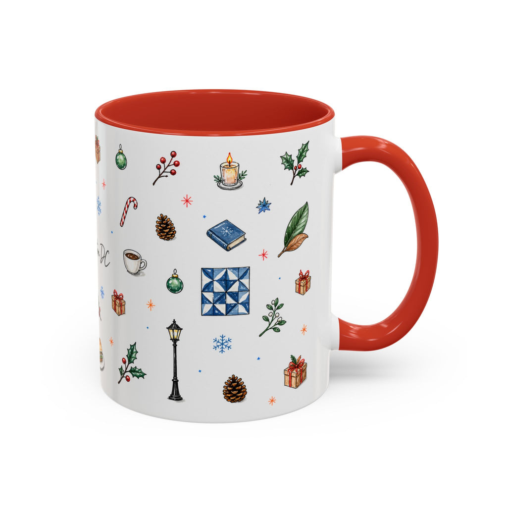 Washington DC Christmas Mug | Watercolor City Souvenir | Ceramic Coffee Cup 11oz 15oz