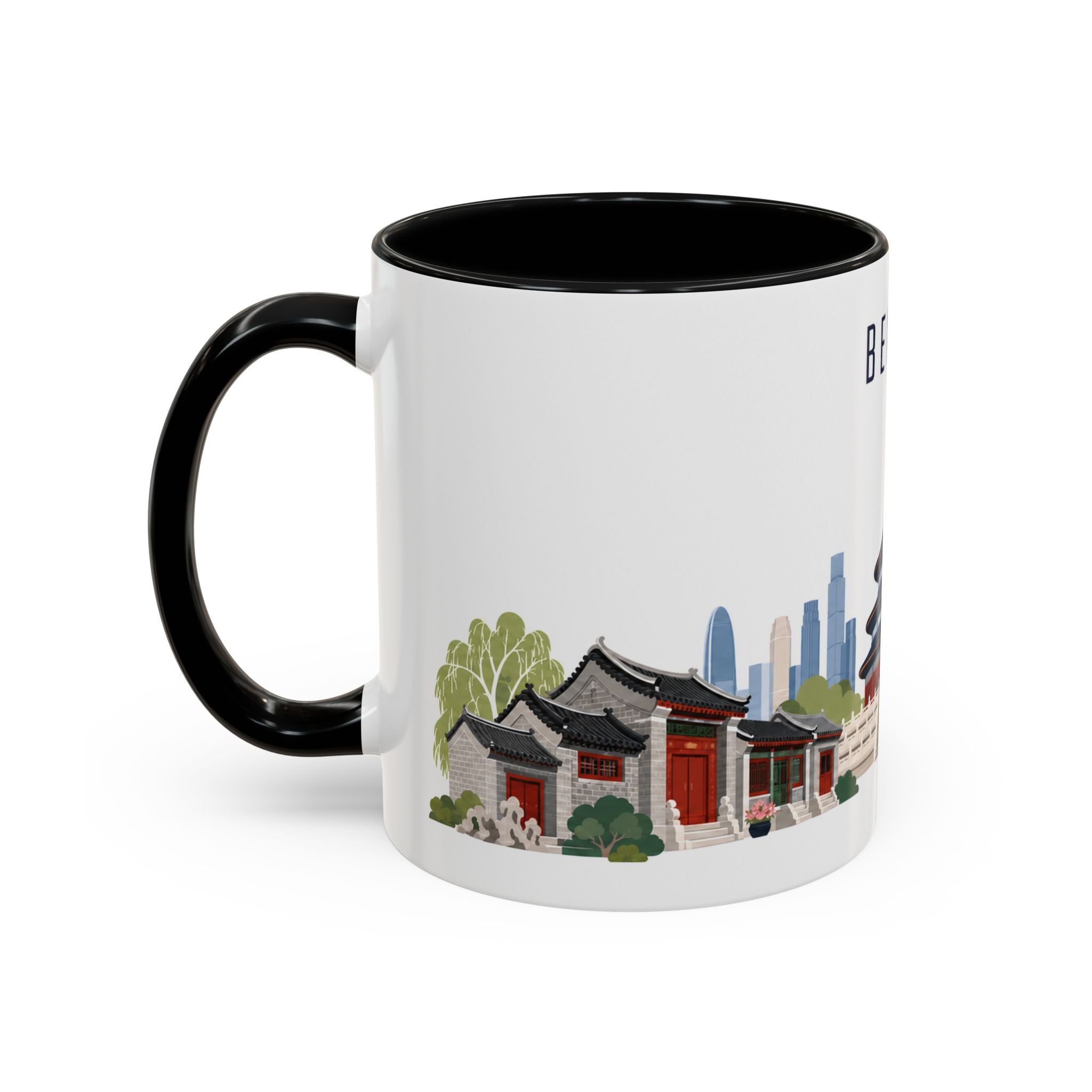 Beijing Coffee Mug | China Travel Souvenir | Porcelain Decal City Gift | 11oz 15oz Accent Mug