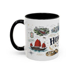 Hong Kong Coffee Mug | Asia Souvenir Travel Gift | Accent Color Ceramic 11oz 15oz