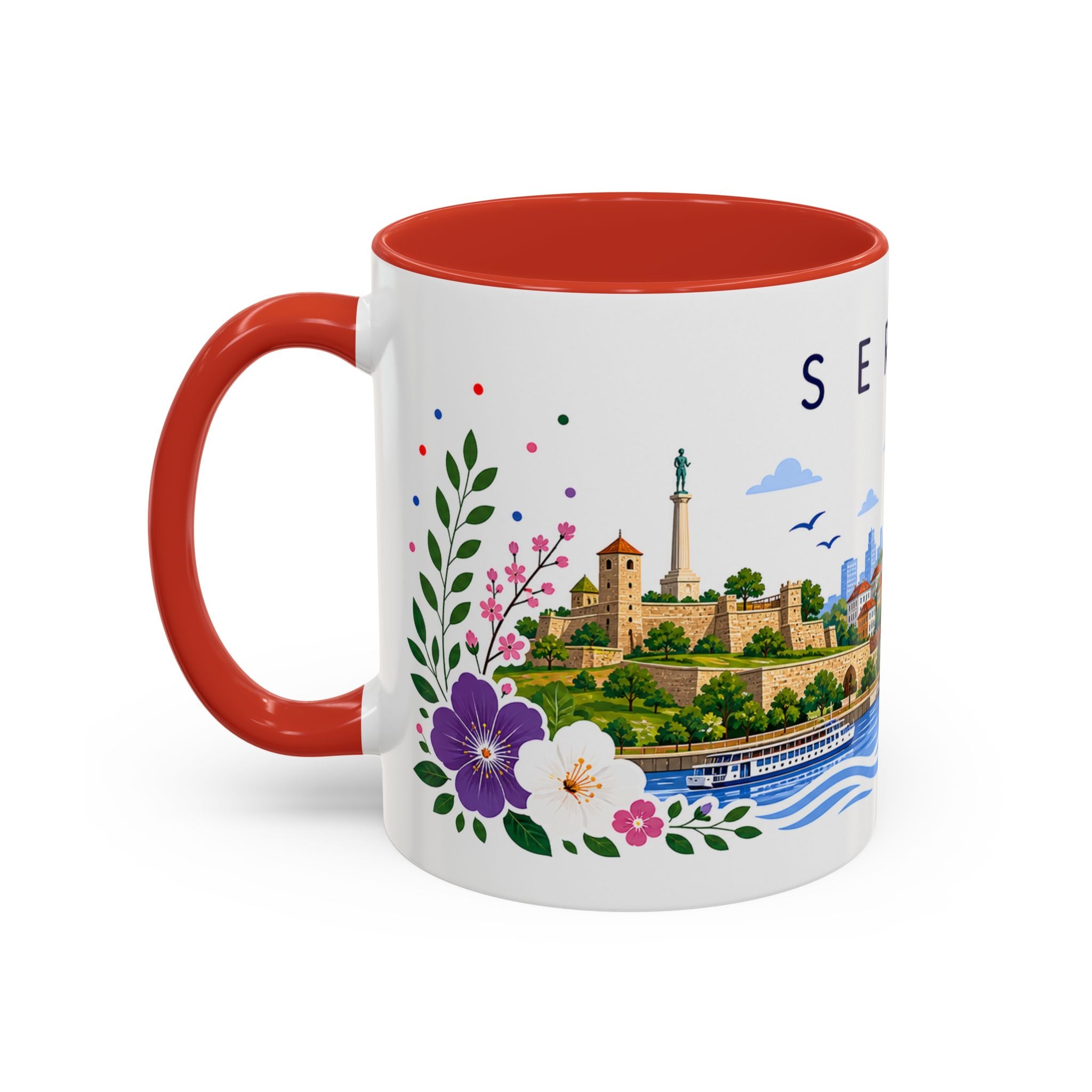 Serbia Coffee Mug | Travel Souvenir Accent Mug | Place Gift Ceramic Cup 11oz 15oz