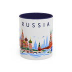 Russia Coffee Mug | Travel Souvenir Accent Mug | Place Gift Ceramic Cup 11oz 15oz