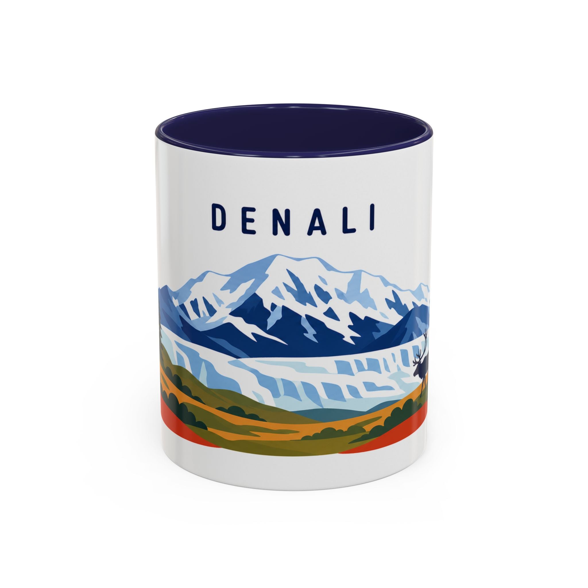 Denali Coffee Mug | Travel Destination Souvenir Gift | Accent Color Ceramic 11oz 15oz