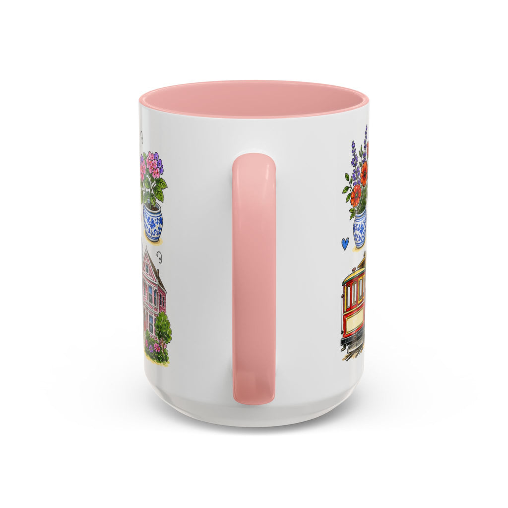 San Francisco Illustrated Travel Mug | City Souvenir Accent Coffee Mug | 11oz 15oz Ceramic Cup