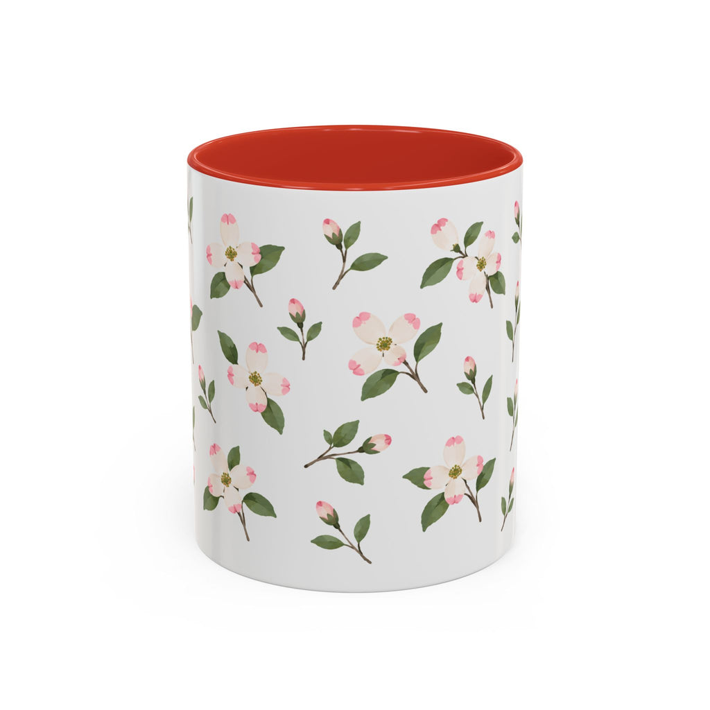 Virginia American Dogwood Mug, State Flower Floral Coffee Cup, 11oz Botanical Gift
