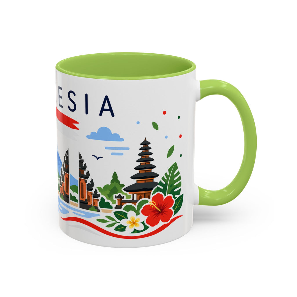 Indonesia Coffee Mug | Travel Souvenir Accent Mug | Country Gift Ceramic Cup 11oz 15oz