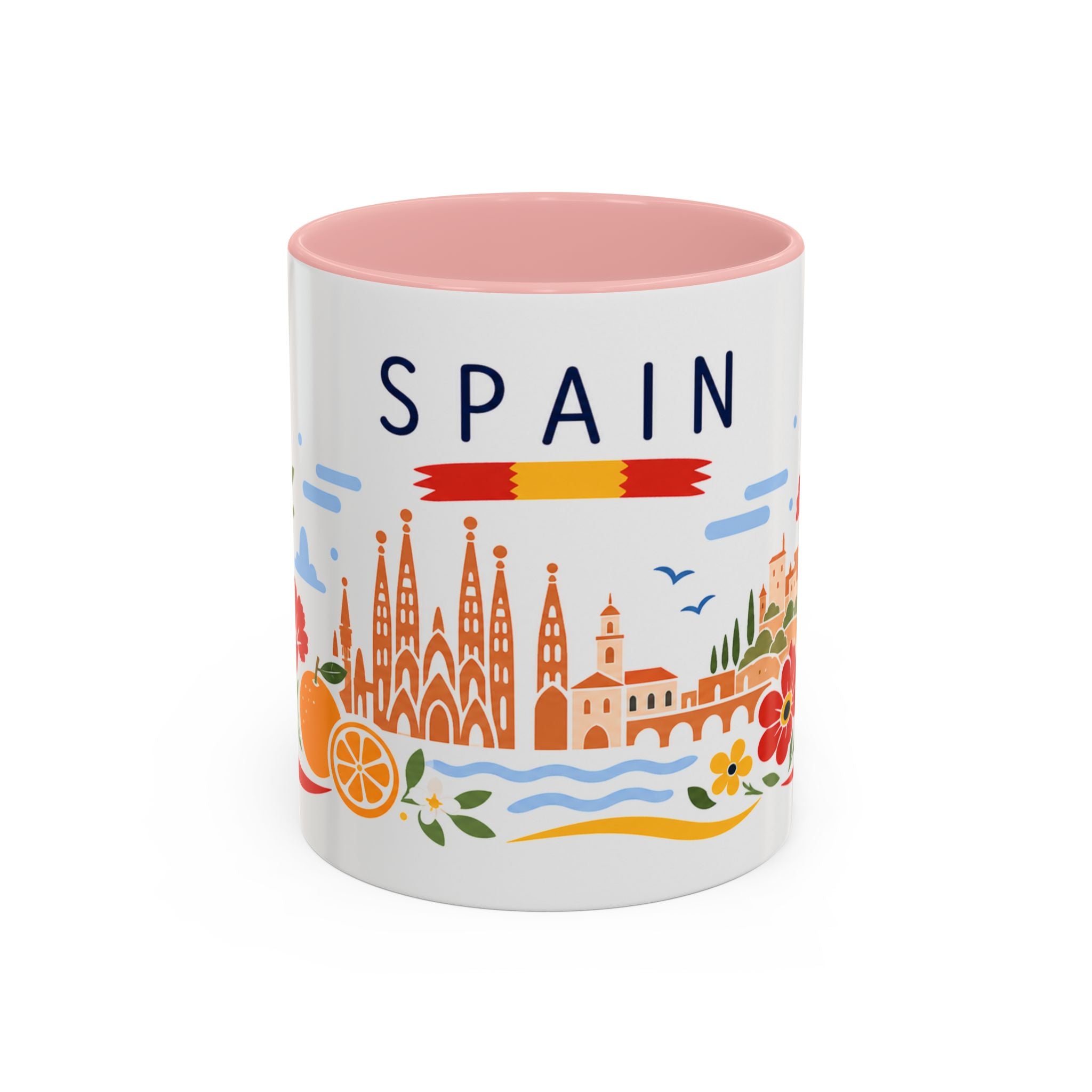 Spain Coffee Mug | Travel Souvenir Accent Mug | Country Gift Ceramic Cup 11oz 15oz