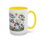 Las Vegas Coffee Mug | United States Travel Souvenir | Vintage Illustrated City Gift | 11 oz 15 oz Accent Mug