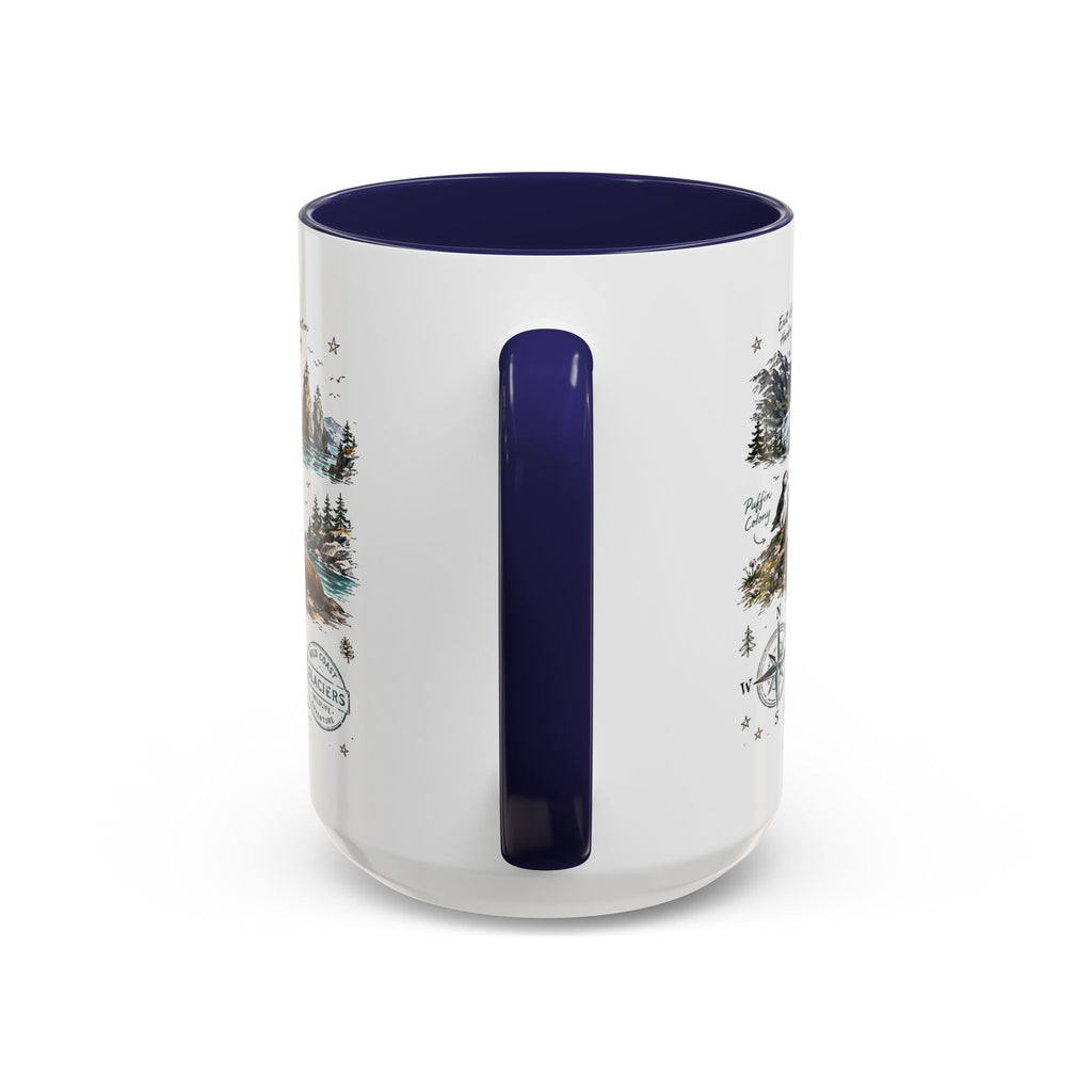 Kenai Fjords National Park Coffee Mug | Alaska Coastal Wildlife Hiking Gift | Accent Color Ceramic 11oz 15oz