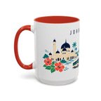 Johor Bahru Coffee Mug | Malaysia Travel Souvenir | Porcelain Decal City Gift | 11oz 15oz Accent Mug