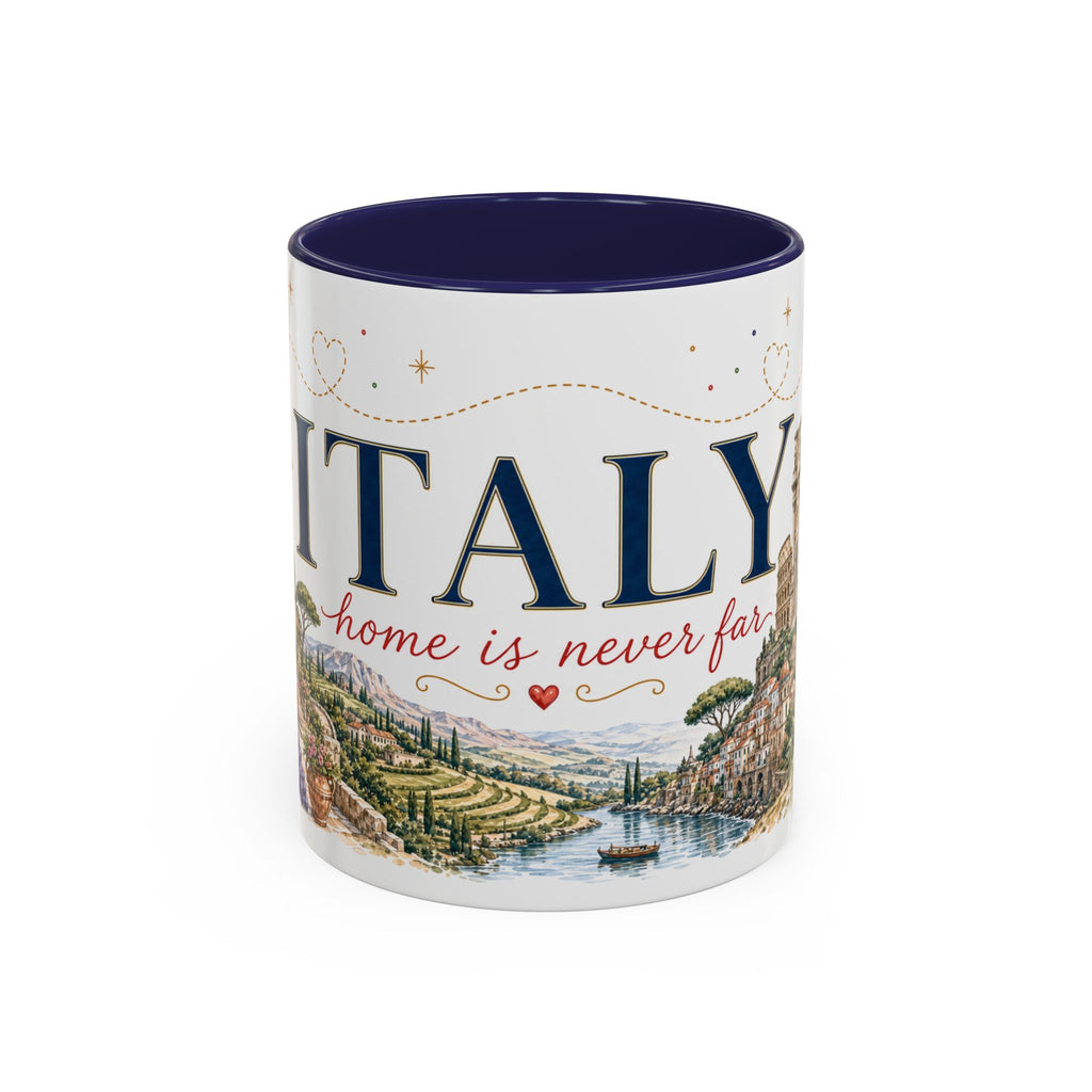 Italy Home Country Mug | Moving Away Gift | Long Distance Friendship | 11 oz 15 oz Accent Mug