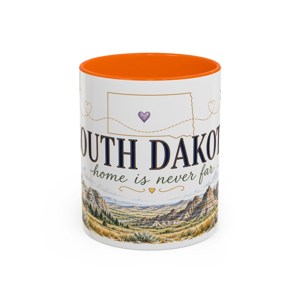 South Dakota State Map Mug | Botanical Accents, Homesick Gift (11oz or 15oz)