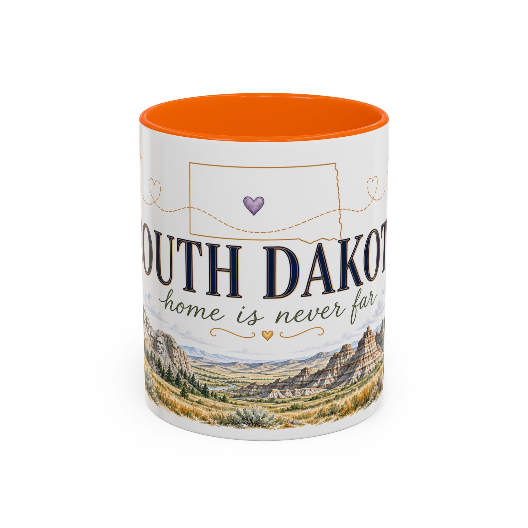 South Dakota State Map Mug | Botanical Accents, Homesick Gift (11oz or 15oz)
