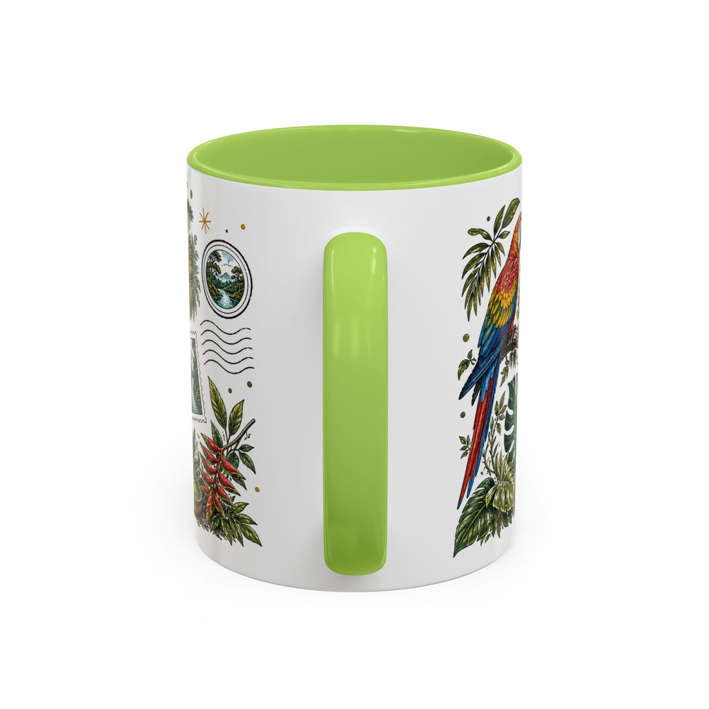 Amazon Rainforest Coffee Mug | Travel Destination Souvenir Gift | Accent Color Ceramic 11oz 15oz