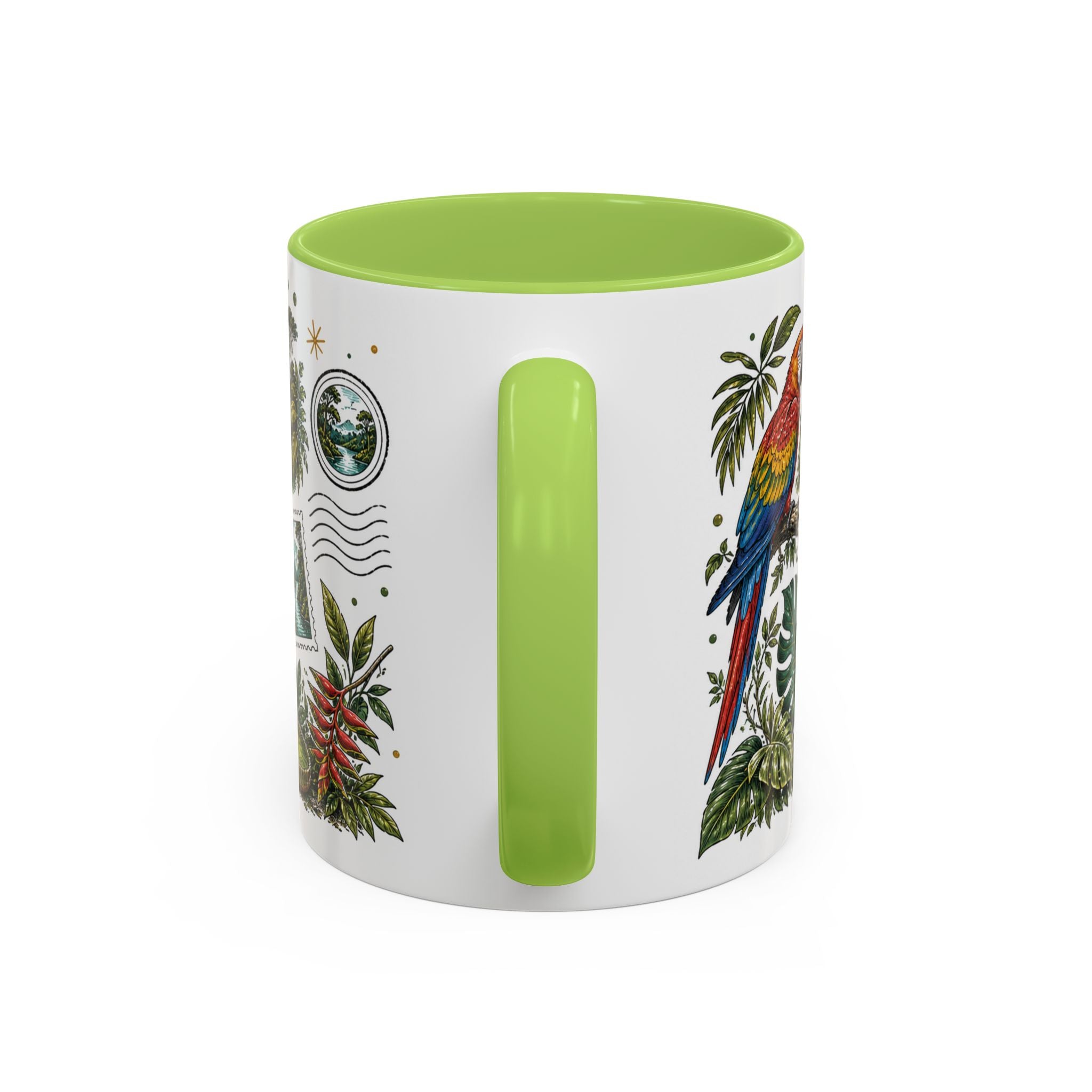 Amazon Rainforest Coffee Mug | Travel Destination Souvenir Gift | Accent Color Ceramic 11oz 15oz