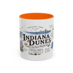 Indiana Dunes National Park Coffee Mug | Indiana Lake Michigan Beach Gift | Accent Color Ceramic 11oz 15oz