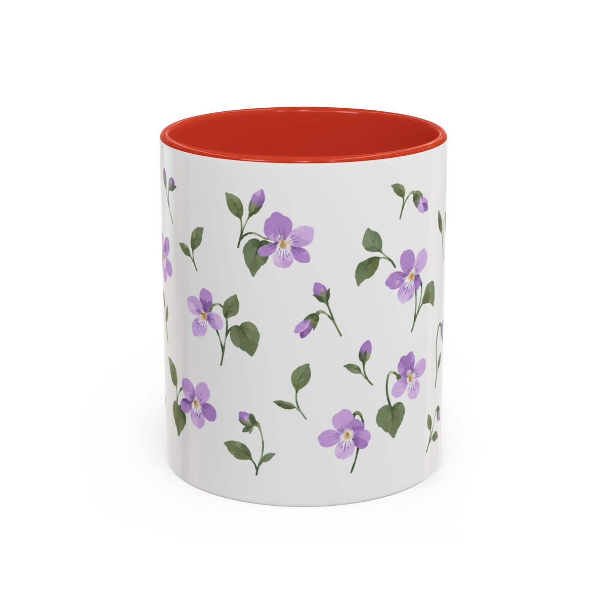 New Jersey Violet Mug, State Flower Floral Coffee Cup, 11oz Botanical Gift