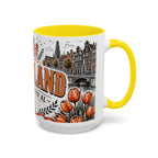 Netherlands Soccer Coffee Mug | World Cup Fan Gift | Accent Color Ceramic 11oz 15oz Match Day Cup