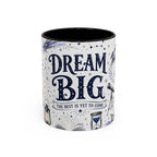Dream Big Coffee Mug | Class of 2026 Graduation Gift | Accent Color Ceramic 11oz 15oz