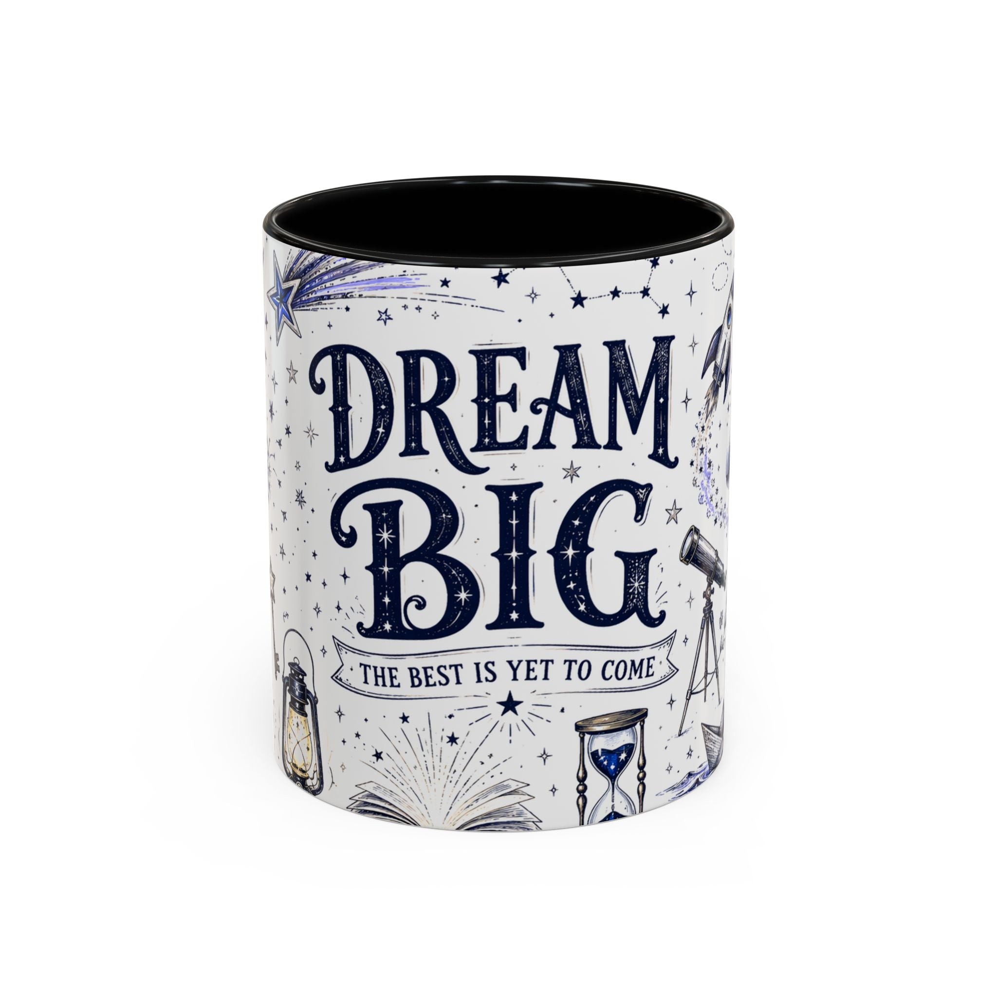 Dream Big Coffee Mug | Class of 2026 Graduation Gift | Accent Color Ceramic 11oz 15oz