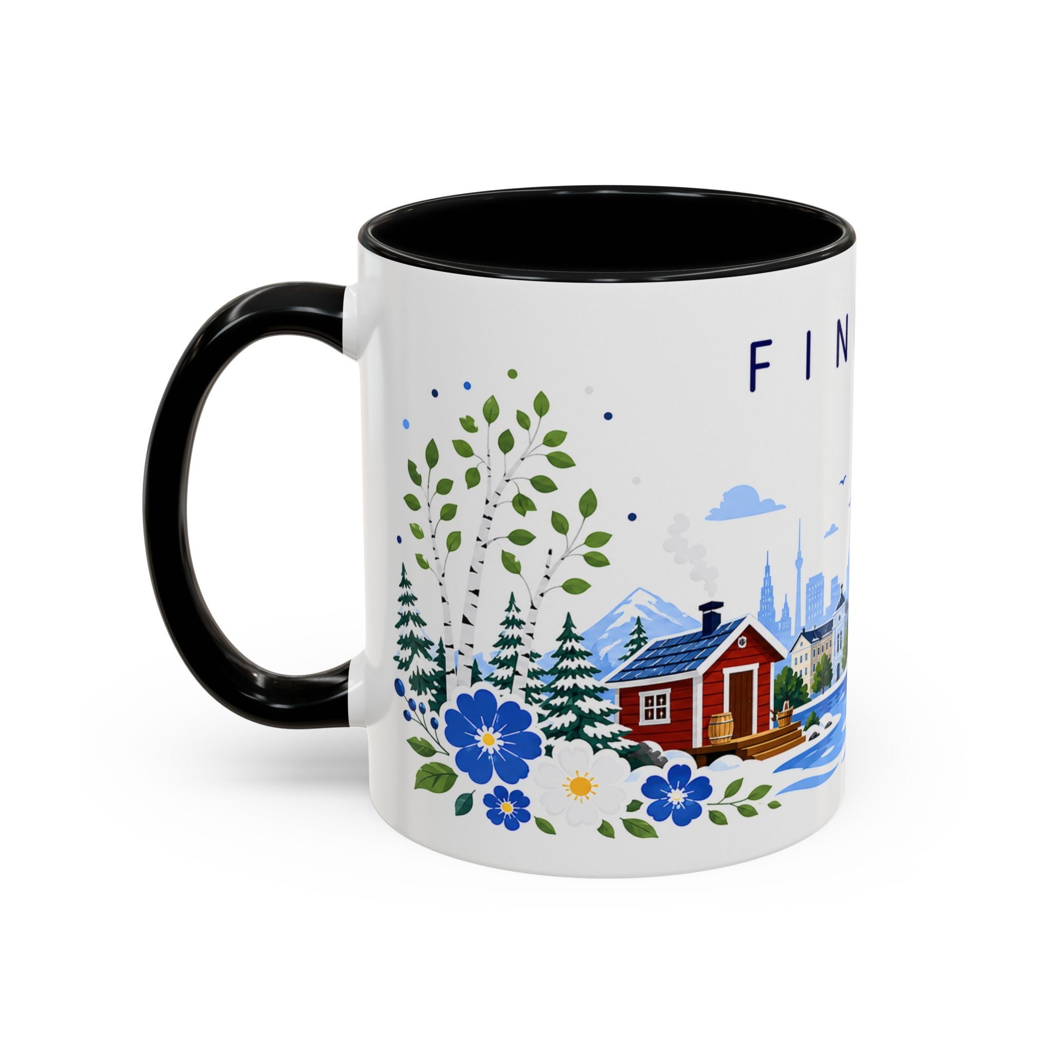 Finland Coffee Mug | Travel Souvenir Accent Mug | Place Gift Ceramic Cup 11oz 15oz
