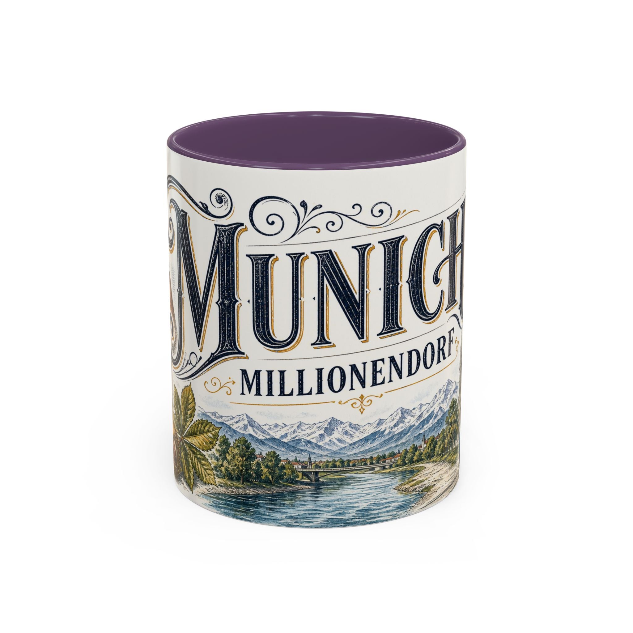 Munich Coffee Mug | Germany Travel Souvenir | Vintage Illustrated City Gift | 11 oz 15 oz Accent Mug