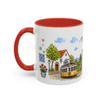 Sintra Illustrated Travel Mug | Portugal Souvenir Accent Coffee Mug | 11oz 15oz Ceramic Cup