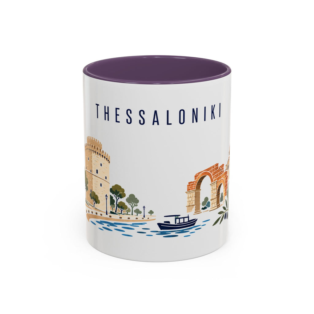 Thessaloniki Coffee Mug | Greece Travel Souvenir | Porcelain Decal City Gift | 11oz 15oz Accent Mug