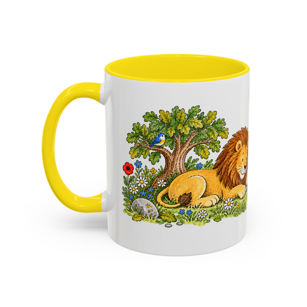 The Lion and the Mouse Mug | Storybook Fairy Tale Accent Coffee Mug | EveryLegend