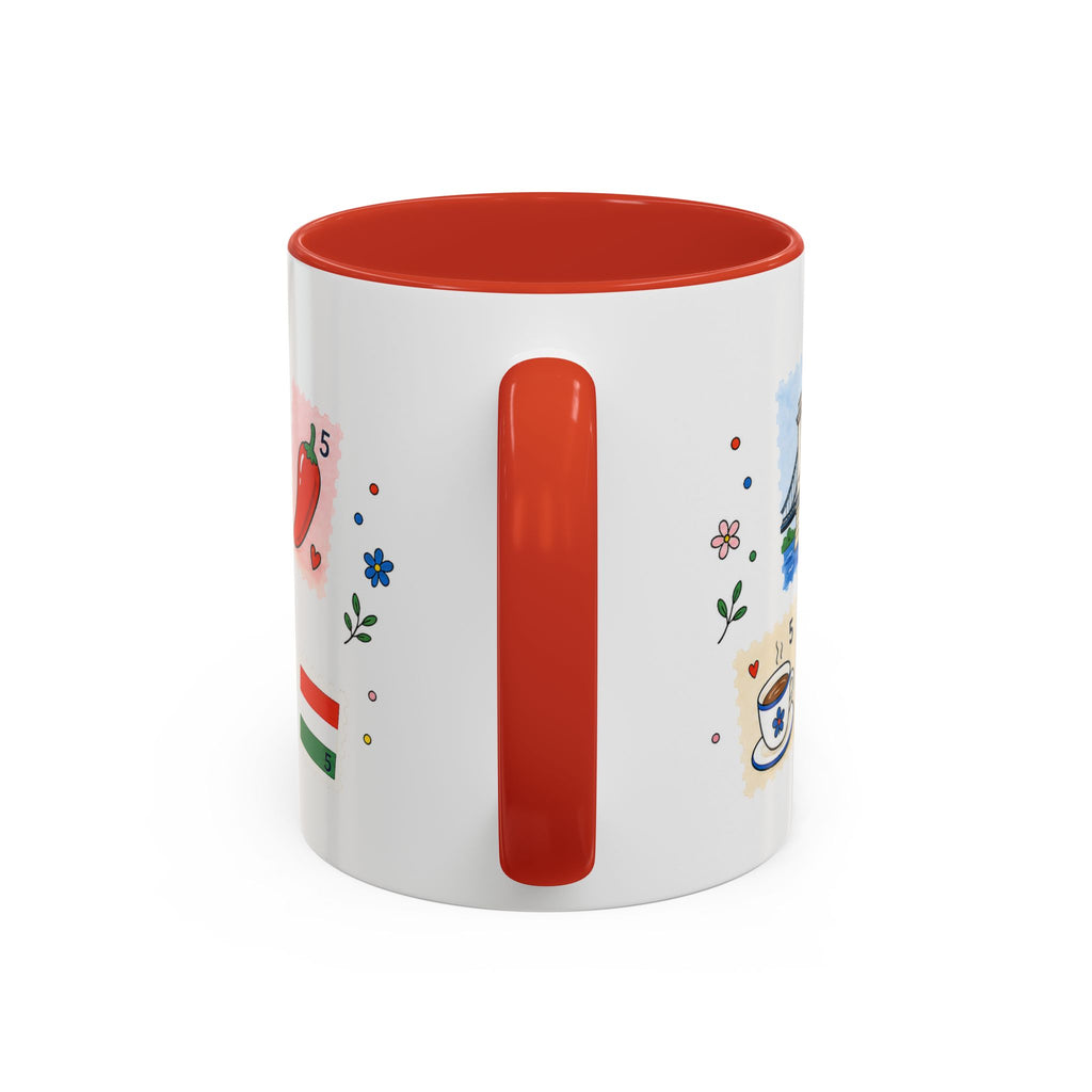 Budapest Coffee Mug | Postage Stamp Collage Mug | Travel Souvenir Accent Cup 11oz 15oz
