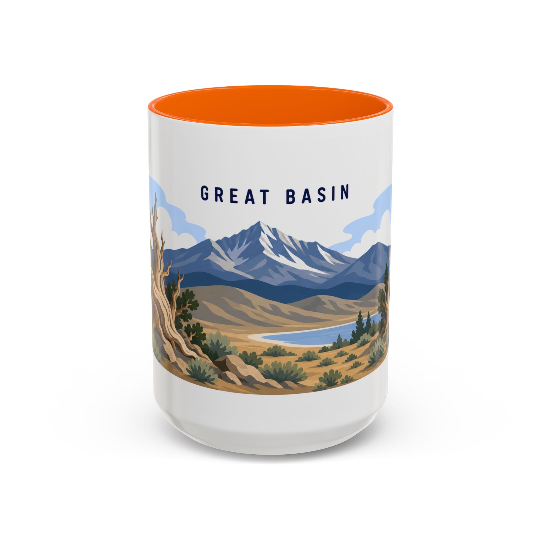 Great Basin National Park Coffee Mug | Solid Color Block Park Souvenir | 11oz 15oz Accent Mug
