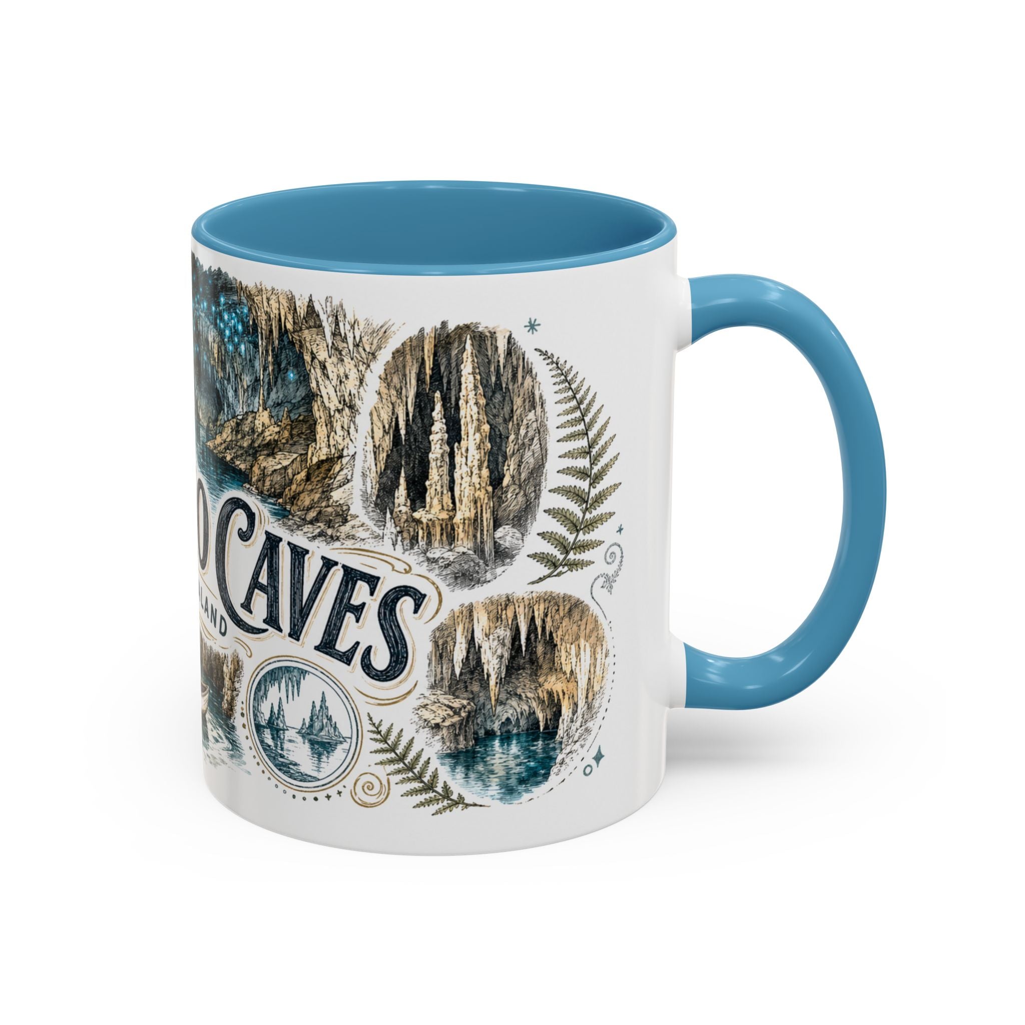 Waitomo Caves Mug, New Zealand Travel Souvenir, Bucket List Gift, Accent Ceramic Coffee Mug 11oz 15oz