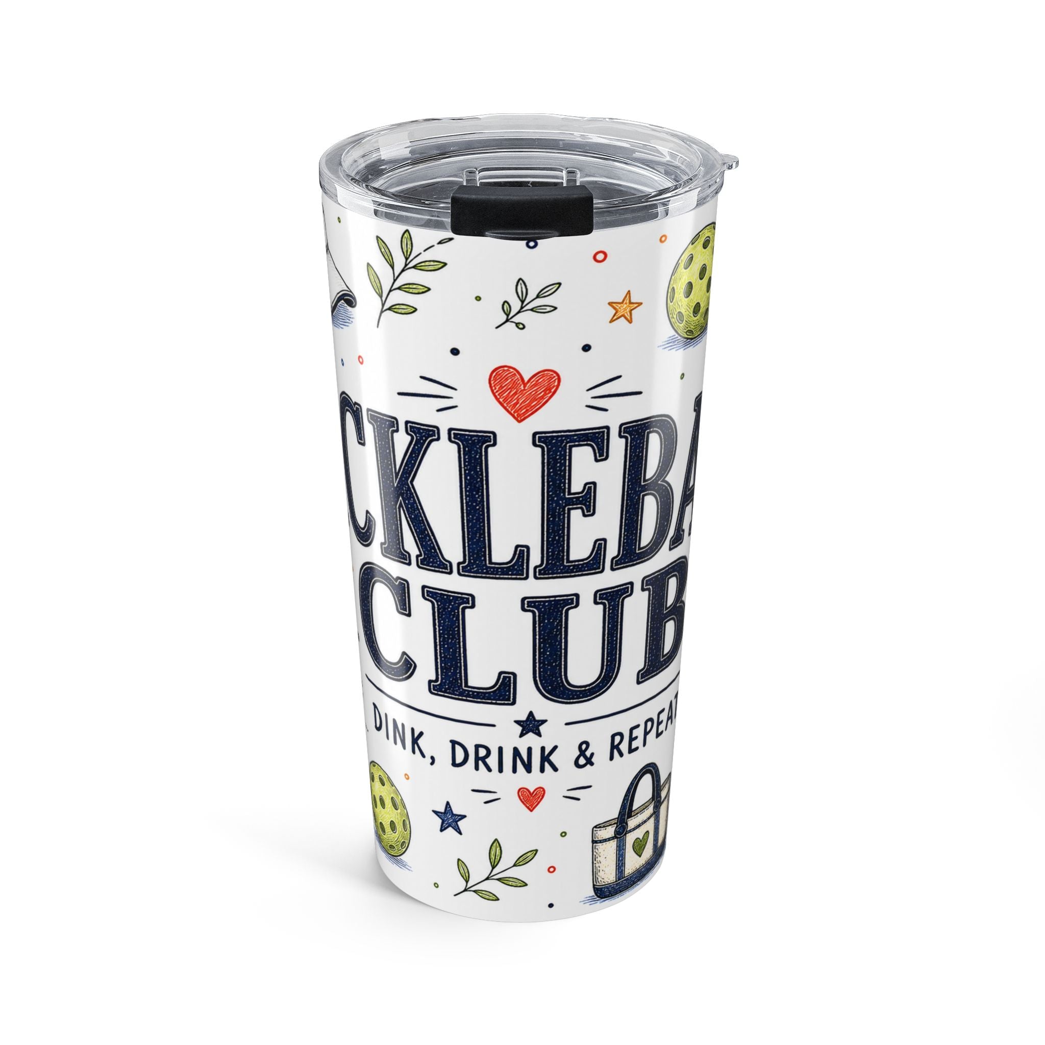 Pickleball Club 20oz Tumbler | Pickleball Player Gift | Insulated Stainless Steel Travel Cup