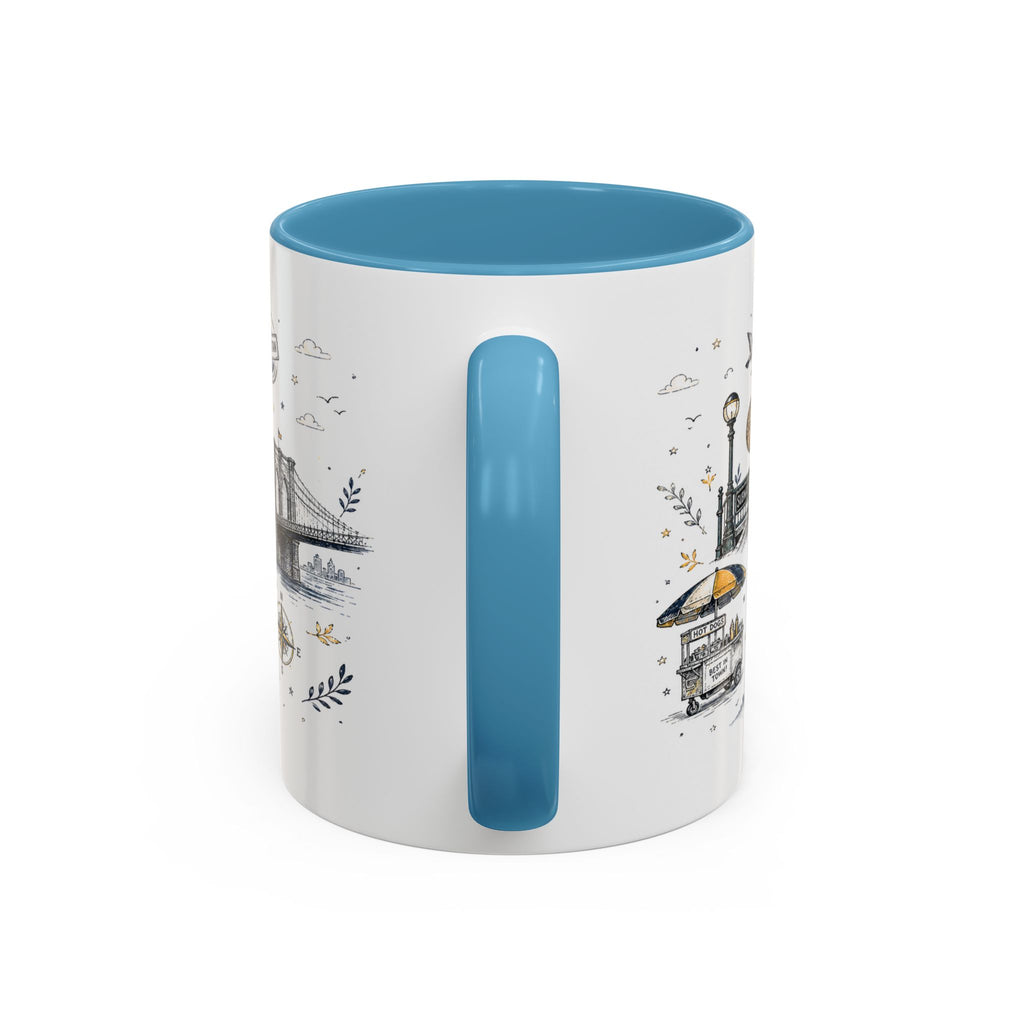 New York City Coffee Mug | New York Souvenir Travel Gift | Accent Color Ceramic 11oz 15oz