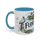 Florida Keys Mug, Florida Travel Souvenir, Bucket List Gift, Accent Ceramic Coffee Mug 11oz 15oz