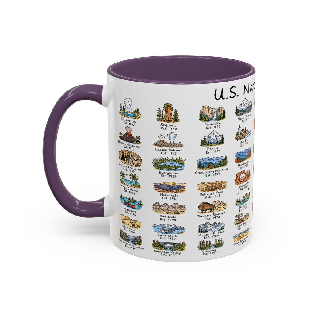 63 National Parks Mug | U.S. Parks Coffee Cup | Park Bucket List Gift | Road Trip Hiking Camping Souvenir