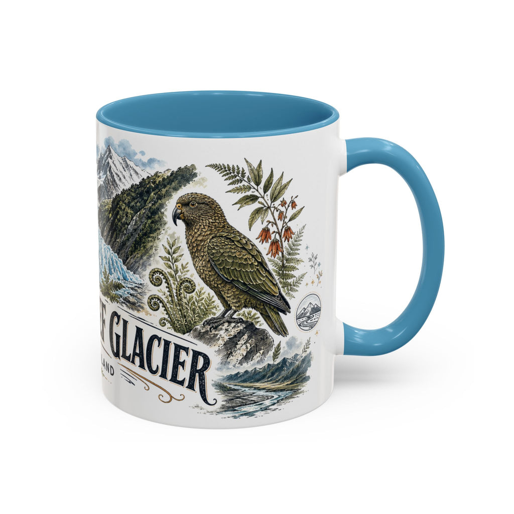 Franz Josef Glacier Mug, New Zealand Travel Souvenir, Bucket List Gift, Accent Ceramic Coffee Mug 11oz 15oz