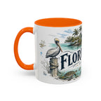 Florida Keys Mug, Florida Travel Souvenir, Bucket List Gift, Accent Ceramic Coffee Mug 11oz 15oz
