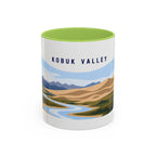 Kobuk Valley National Park Coffee Mug | Solid Color Block Park Souvenir | 11oz 15oz Accent Mug