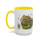 Giethoorn Illustrated Travel Mug | Netherlands Souvenir Accent Coffee Mug | 11oz 15oz Ceramic Cup