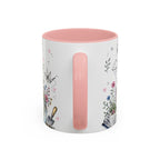 Thank You Teacher Coffee Mug | For Helping Me Grow Appreciation Gift | Accent Color Ceramic 11oz 15oz